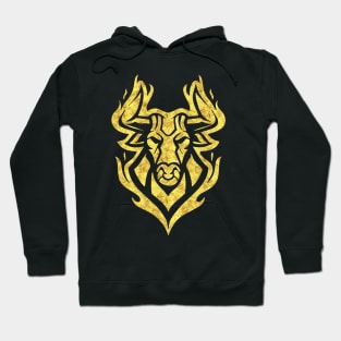 Raging Fire BULL Abstract Tribal Tattoo Style Hoodie